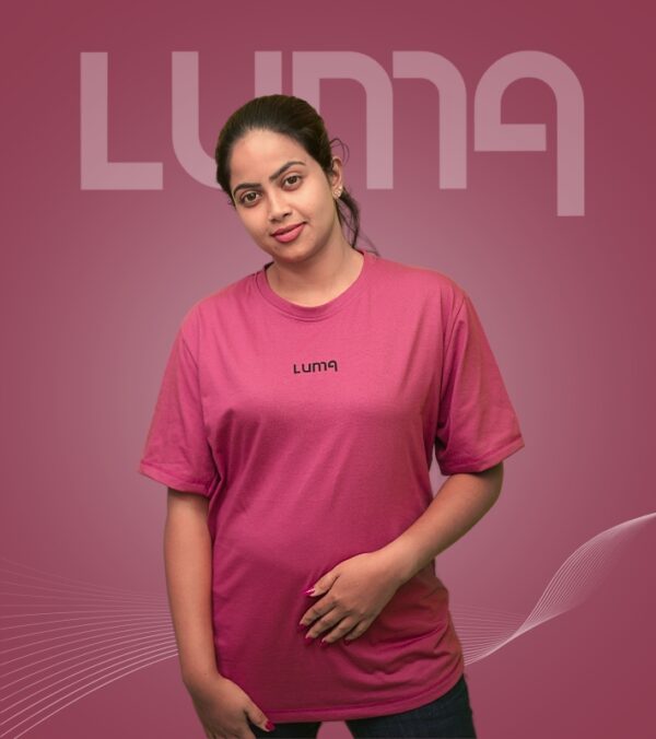 Regular Neck with Logo High Build Printed - Magenta Pink - Image 3