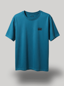 Luma Classic Graphic Back Print T-Shirt - Cyan Blue