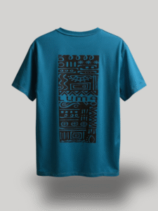 Luma Classic Graphic Back Print T-Shirt - Cyan Blue