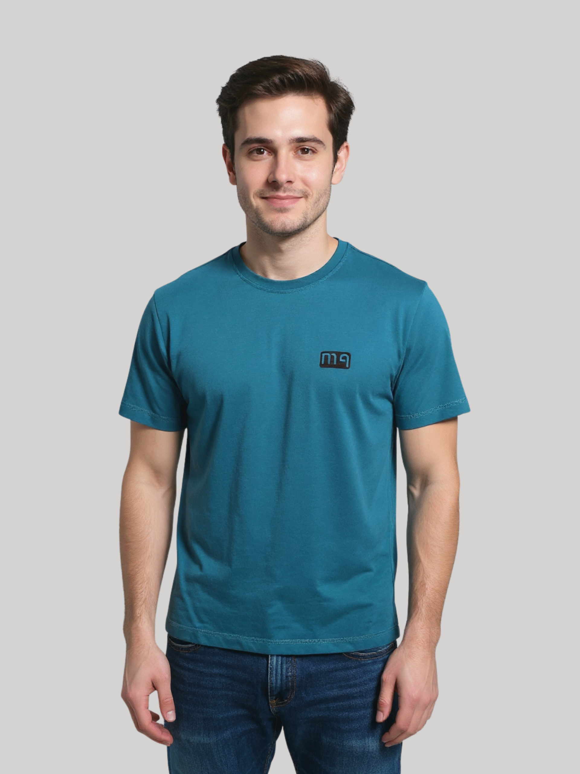 Luma Classic Graphic Back Print T-Shirt - Cyan Blue