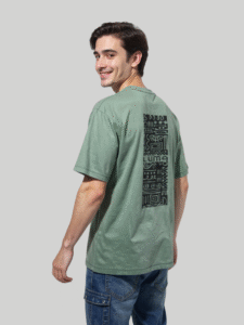 Luma Classic Graphic Back Print T-Shirt - Green