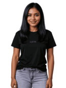 Luma Classic T Embroidered High Neck- Black