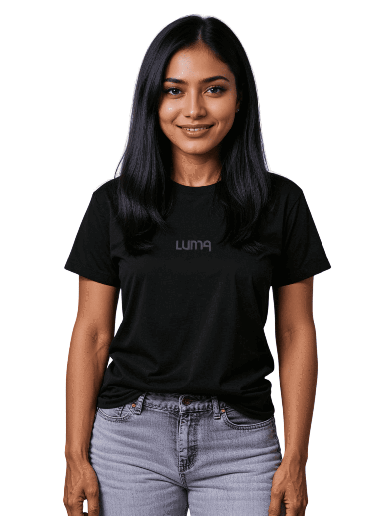 Luma Classic T Embroidered High Neck- Black - Image 2