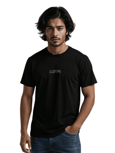 Luma Classic T Embroidered High Neck- Black