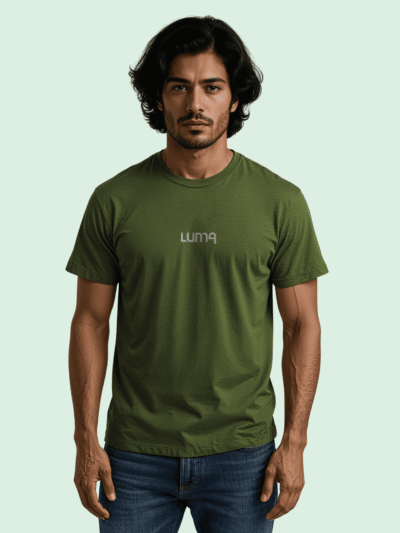 Luma Classic T Embroidered High Neck- Green