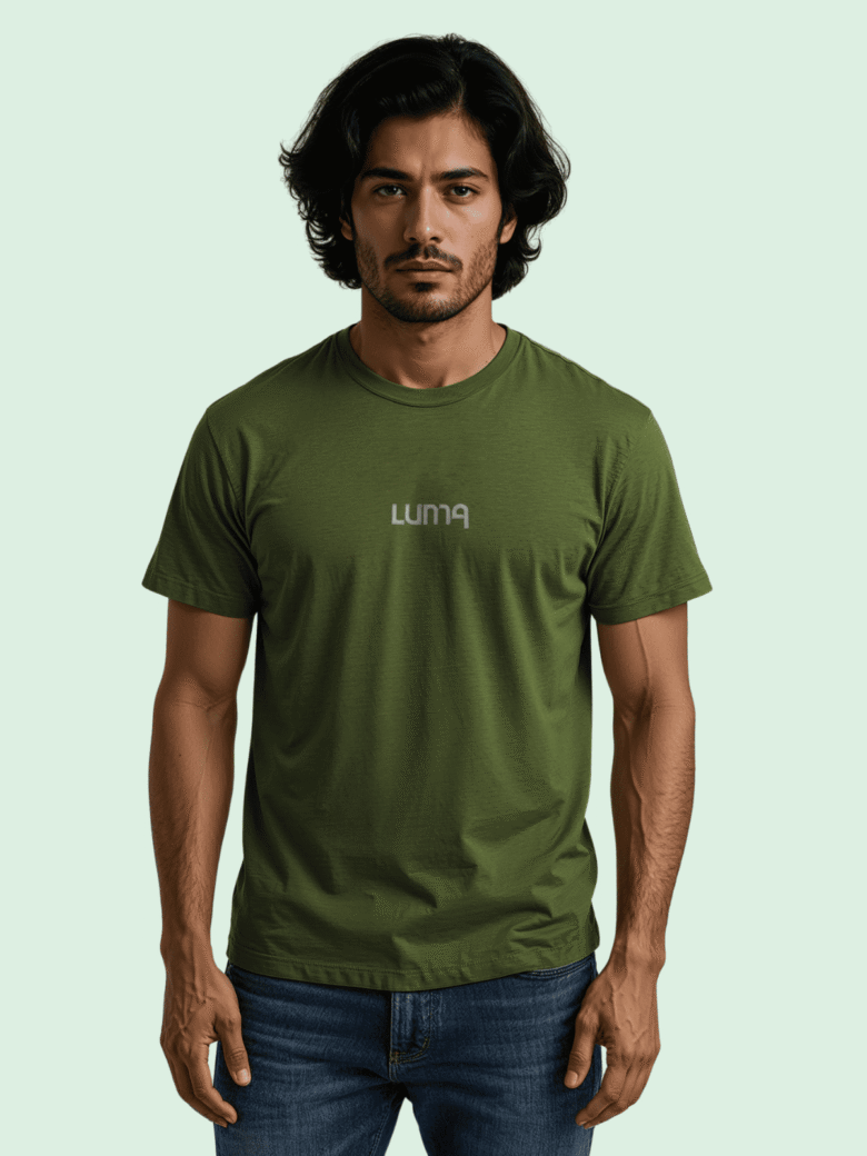 Luma Classic T Embroidered High Neck- Green