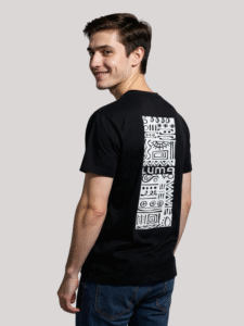 Luma Classic Graphic Back Print T-Shirt - Black