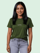 Luma Classic T Embroidered High Neck- Green