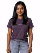 Luma Classic T Embroidered High Neck- Purple