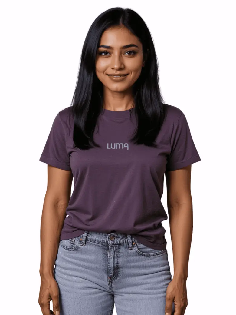 Luma Classic T Embroidered High Neck- White