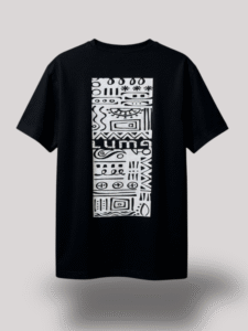 Luma Classic Graphic Back Print T-Shirt - Black