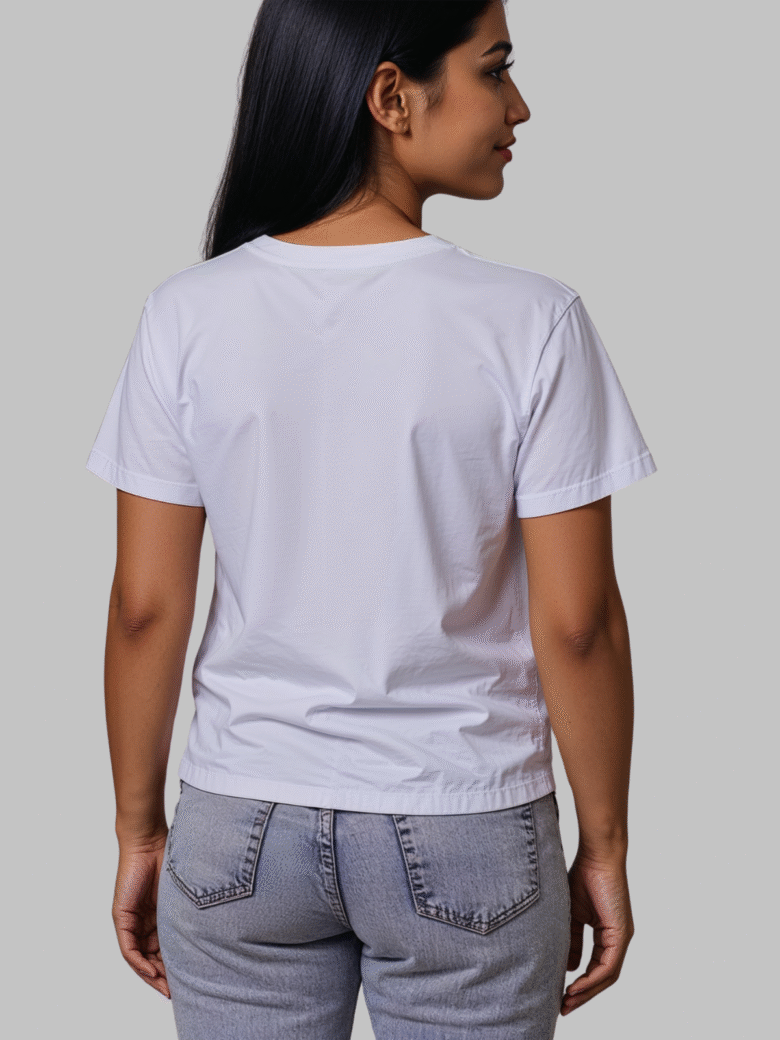Luma Classic T Embroidered High Neck- White - Image 4