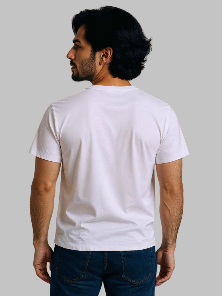 Luma Classic T Embroidered High Neck- White - Image 3