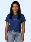 Luma Classic T Embroidered High Neck- Blue