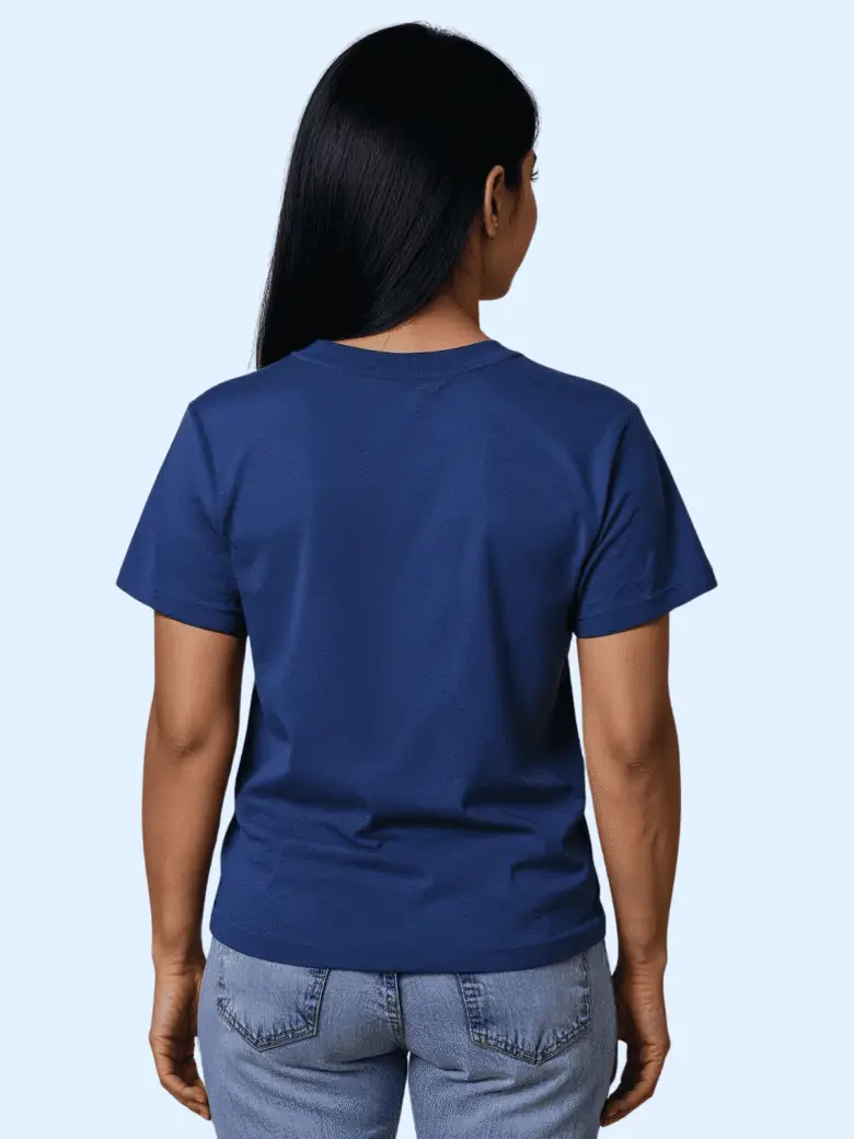 Luma Classic T Embroidered High Neck- Blue - Image 5