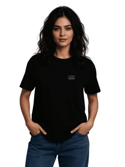 Luma Classic Graphic Back Print T-Shirt - Black
