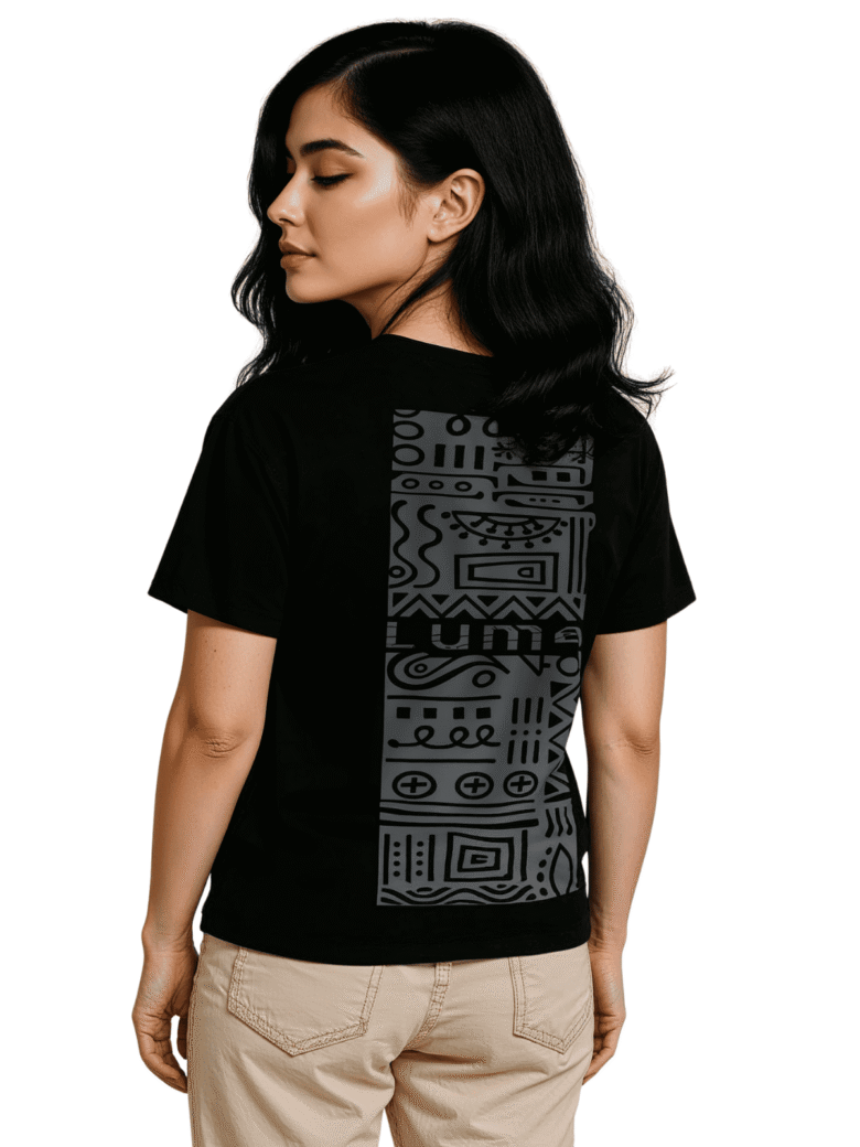 Luma Classic Graphic Back Print T-Shirt - Black - Image 2