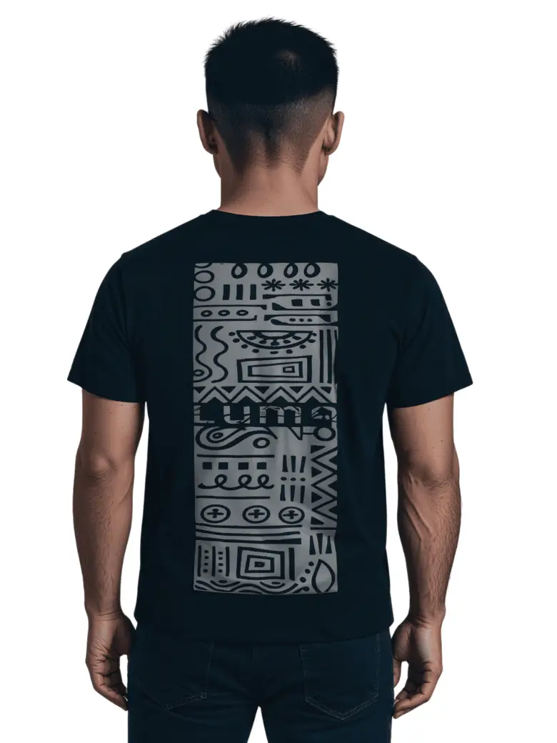 Luma Classic Graphic Back Print T-Shirt - Black - Image 4