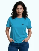 Luma Classic Graphic Back Print T-Shirt - Cyan Blue