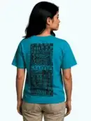 Luma Classic Graphic Back Print T-Shirt - Cyan Blue
