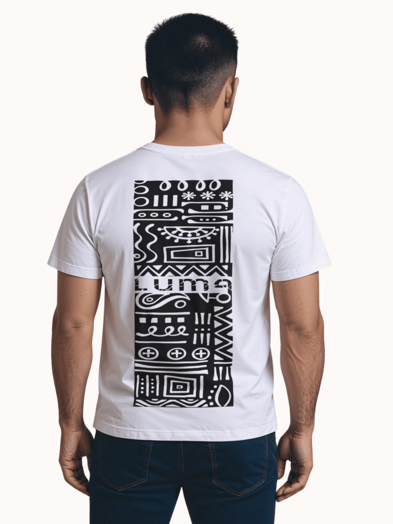 Luma Classic Graphic Back Print T-Shirt - White - Image 5