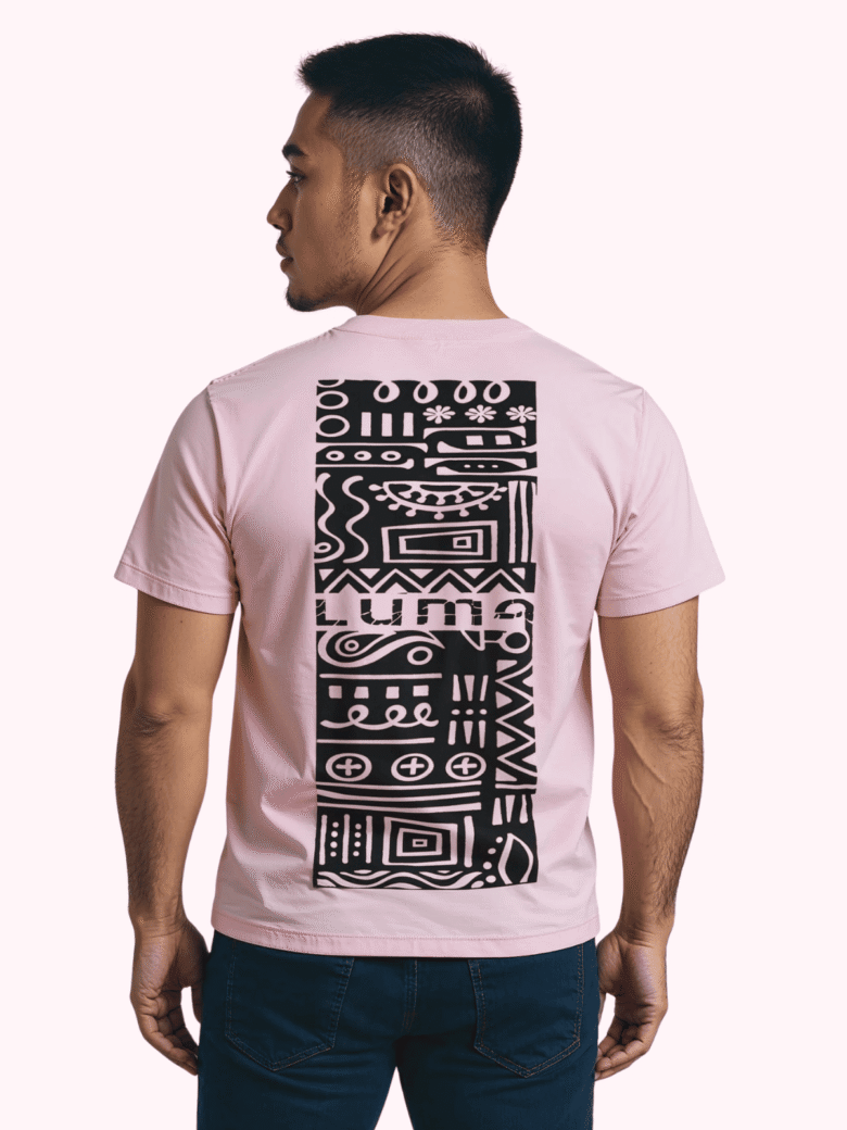 Luma Classic Graphic Back Print T-Shirt - Pink - Image 5