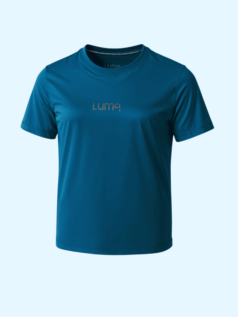 Luma Classic Gel Print T-Shirt - Cyan Blue - Image 5