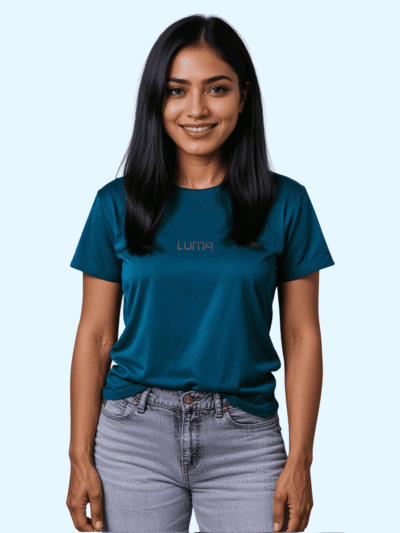 Luma Classic Gel Print T-Shirt - Cyan Blue